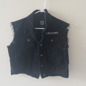 Paramore music Band Black denim Vest